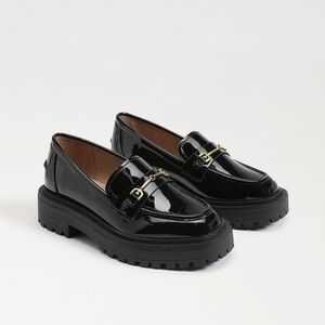 Sam Edelman Kids' Laurs Lug Sole Loafer in Black Patent Size 4
